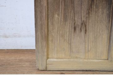 アンティーク建具　時代の流れを感じさせる横桟ガラス戸1枚(引き戸)(R-064611)