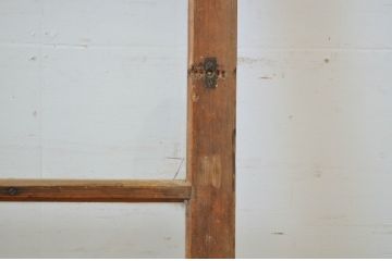 アンティーク建具　時代の流れを感じさせる横桟ガラス戸1枚(引き戸)(R-064611)