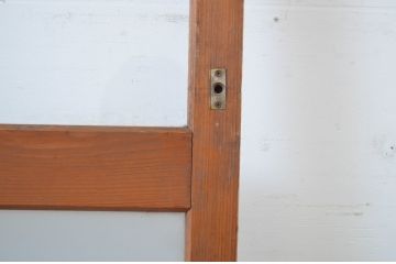 アンティーク建具　シンプルなデザインでお部屋に取り入れやすい幅狭ガラス戸2枚セット(引き戸)(R-064612)