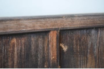 アンティーク建具　経年によって増した味わいが魅力的な横桟ガラス戸2枚セット(引き戸)(R-064613)