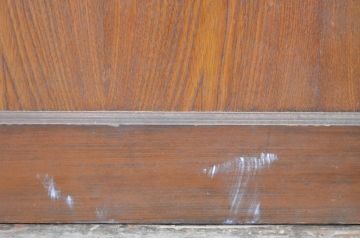 ビンテージ建具　美品!!　落ち着いた和の空間を演出するガラス帯戸3枚セット(ガラス戸、板戸、引き戸、ヴィンテージ)(R-064614)