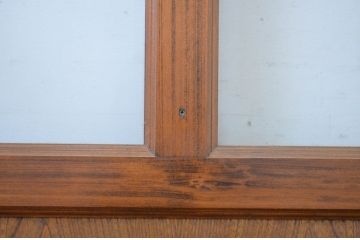 ビンテージ建具　美品!!　落ち着いた和の空間を演出するガラス帯戸3枚セット(ガラス戸、板戸、引き戸、ヴィンテージ)(R-064614)