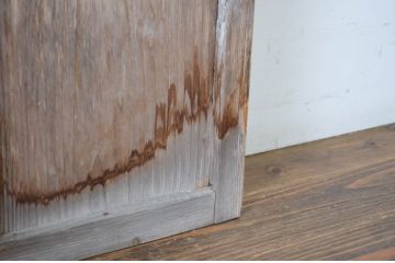 アンティーク建具　大正ロマン　経年を感じる風合いが魅力のガラス戸2枚セット(引き戸)(R-064615)