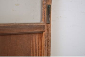 アンティーク建具　レトロな空間づくりにおすすめの幅狭ガラス帯戸2枚セット(ガラス戸、板戸、引き戸)(R-064618)