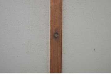アンティーク建具　レトロな空間づくりにおすすめの幅狭ガラス帯戸2枚セット(ガラス戸、板戸、引き戸)(R-064618)