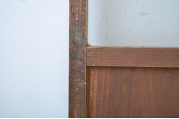 アンティーク建具　レトロな空間づくりにおすすめの幅狭ガラス帯戸2枚セット(ガラス戸、板戸、引き戸)(R-064618)