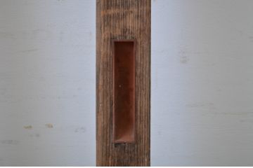 アンティーク建具　ガラス入り　経年による風合いが味わい深い幅狭玄関戸2枚セット(ガラス戸、引き戸)(R-064620)