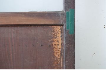 アンティーク建具　ノスタルジック雰囲気を醸し出すガラス戸1枚(引き戸)(R-064621)