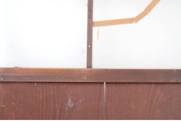 アンティーク建具　ノスタルジック雰囲気を醸し出すガラス戸1枚(引き戸)(R-064621)