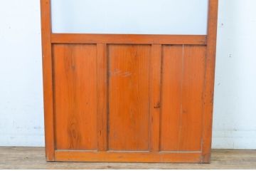 アンティーク建具　どこか懐かしい雰囲気を感じる横桟入りのガラス戸1枚(引き戸)(R-064624)