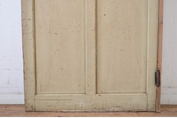 アンティーク建具　ペイント仕上げ限定　剥げたペンキの風合いが味わい深いドア1枚(扉、木製ドア、木製扉)(R-064625)