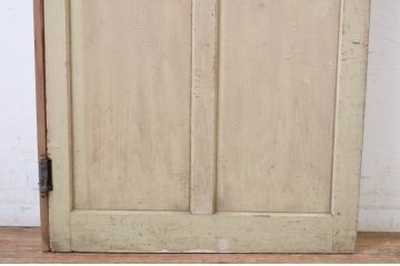 アンティーク建具　ペイント仕上げ限定　剥げたペンキの風合いが味わい深いドア1枚(扉、木製ドア、木製扉)(R-064625)