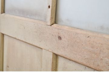 アンティーク建具　ペイント仕上げ限定　剥げたペンキの風合いが味わい深いドア1枚(扉、木製ドア、木製扉)(R-064625)