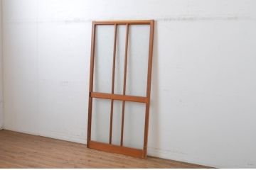 レトロ建具　昭和レトロな空間造りにおすすめのガラス戸1枚(引き戸、格子戸)(R-064626)