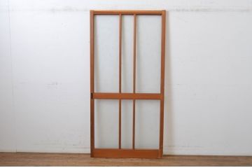 レトロ建具　昭和レトロな空間造りにおすすめのガラス戸1枚(引き戸、格子戸)(R-064626)