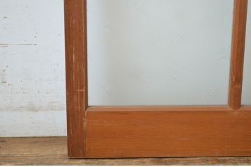レトロ建具　昭和レトロな空間造りにおすすめのガラス戸1枚(引き戸、格子戸)(R-064626)