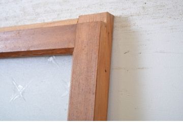 レトロ建具　昭和レトロな空間造りにおすすめのガラス戸1枚(引き戸、格子戸)(R-064626)