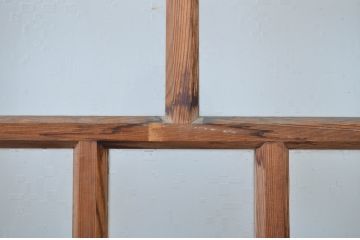 アンティーク建具　昭和初期　大正ロマンの雰囲気漂う幅狭ガラス戸1枚(引き戸)(R-064627)
