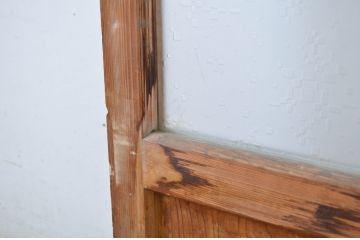 アンティーク建具　昭和初期　大正ロマンの雰囲気漂う幅狭ガラス戸1枚(引き戸)(R-064627)