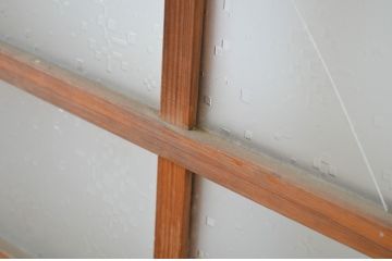 アンティーク建具　昭和初期　大正ロマンの雰囲気漂う幅狭ガラス戸1枚(引き戸)(R-064627)