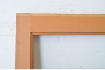 中古　美品　上質な面取り細工のガラス舞良戸2枚セット(まいらど、板戸、引き戸、ガラス戸、横格子戸)(R-064632)
