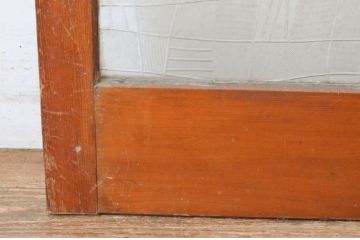 アンティーク建具　大判のレトロなプレスガラスが魅力のガラス戸1枚(引き戸、建具)(R-064636)