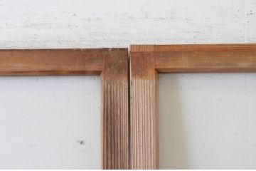 アンティーク建具　大正ロマン　懐かしい雰囲気が漂うガラス戸2枚セット(引き戸)(R-064637)