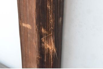 アンティーク建具　古い木味のシンプルなガラス戸4枚セット(引き戸)(R-064638)