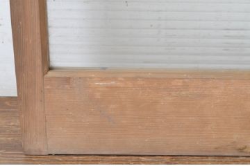 アンティーク建具　昭和レトロな雰囲気のモールガラス入り引き戸2枚セット(ガラス戸)(R-064640)