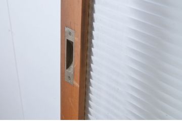 アンティーク建具　昭和レトロな雰囲気のモールガラス入り引き戸2枚セット(ガラス戸)(R-064640)
