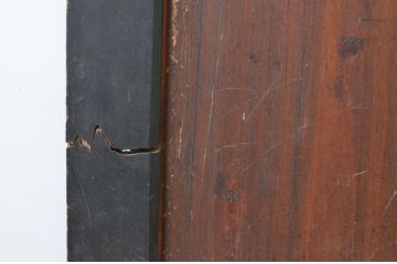 アンティーク建具　使い込まれた雰囲気の格子帯戸3枚セット(引き戸、板戸、格子戸)(R-064641)