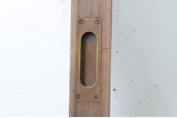 アンティーク建具　上手物!!　腰板欅(ケヤキ)材　和の空間作りにおすすめの玄関戸2枚セット(ガラス戸、引き戸)(R-064642)