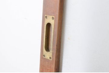 アンティーク建具　上手物!!　腰板欅(ケヤキ)材　和の空間作りにおすすめの玄関戸2枚セット(ガラス戸、引き戸)(R-064642)