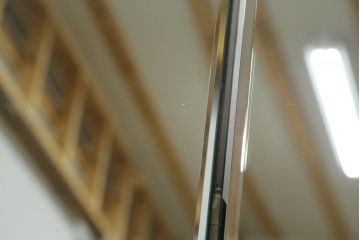 イギリスアンティーク　オーク材　品のある猫脚のデザインがお洒落な三面鏡のドレッサー(鏡台、化粧台、ミラー)(R-064661)