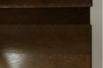 イギリスアンティーク　オーク材　品のある猫脚のデザインがお洒落な三面鏡のドレッサー(鏡台、化粧台、ミラー)(R-064661)