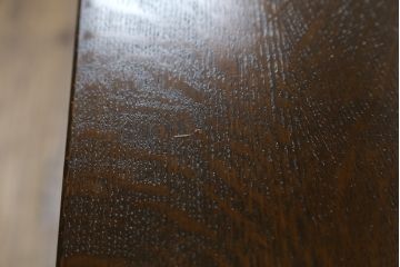 イギリスアンティーク　オーク材　品のある猫脚のデザインがお洒落な三面鏡のドレッサー(鏡台、化粧台、ミラー)(R-064661)