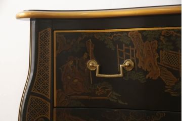 中古　希少!!　DREXEL HERITAGE(ドレクセルヘリテイジ)　シノワズリ様式　繊細なデザインが目を惹くサイドチェスト(コモード、ドロワー、引き出し)(R-064665)