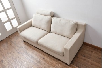 中古　ACTUS(アクタス)取扱い　eilersen(アイラーセン)VITESSE(ヴィテッセ)　シンプルモダンな佇まいが魅力の2人掛けソファ(二人掛け、2P、北欧)(定価約39万円)(R-064668)