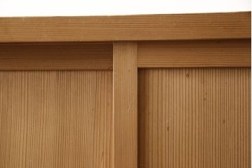 和製ビンテージ　杉材の柾目が美しい!　シンプルなデザインの置き水屋(茶水屋、置水屋、戸棚、茶棚、収納棚、ヴィンテージ)(R-064733)