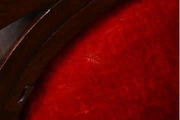 アジアンビンテージ　高級品!!　凝ったデザインの彫刻が魅力の唐木材製ベンチ(長椅子、長イス、花梨材、カリン材、板座チェア、3人掛けベンチ、ヴィンテージ)(R-064738)