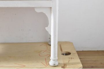 和製アンティーク　シャビーシックな雰囲気が魅力!!大振りで立派な四面ガラスのケビントガラスケース(ショーケース、デンタルケース、デンタルキャビネット、収納棚、陳列棚、飾り棚、戸棚、店舗什器)(R-064830)