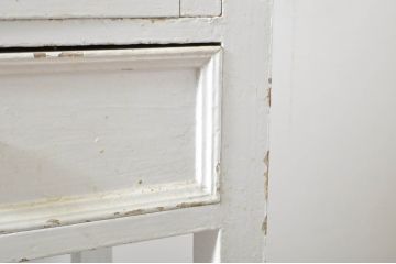希少!!　大正時代!!　古作造り　角ばったデザインがレトロな雰囲気を醸し出すケビントガラスケース(ショーケース、デンタルケース、デンタルキャビネット、収納棚、陳列棚、飾り棚、戸棚、店舗什器)(R-064834)