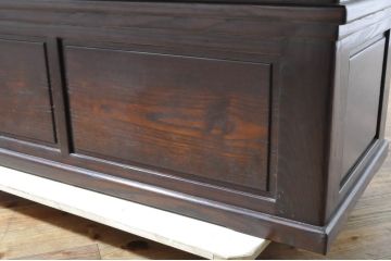 中古　広島県　博永家具　高級感漂う和モダンデザインが魅力の囲炉裏ダイニングセット(ダイニングテーブル、4人掛け、4P、ダイニングチェア、板座チェア、椅子、イス、いす、食卓、木製火鉢)(定価約134万円)(R-064836)