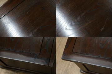 中古　広島県　博永家具　高級感漂う和モダンデザインが魅力の囲炉裏ダイニングセット　定価約134万円　(R-064836)