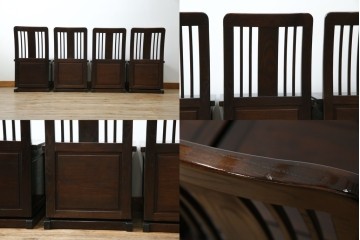 中古　広島県　博永家具　高級感漂う和モダンデザインが魅力の囲炉裏ダイニングセット　定価約134万円　(R-064836)