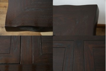 中古　広島県　博永家具　高級感漂う和モダンデザインが魅力の囲炉裏ダイニングセット　定価約134万円　(R-064836)