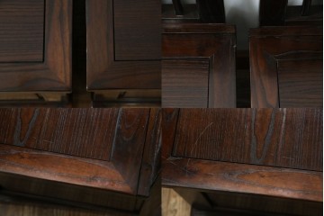 中古　広島県　博永家具　高級感漂う和モダンデザインが魅力の囲炉裏ダイニングセット　定価約134万円　(R-064836)