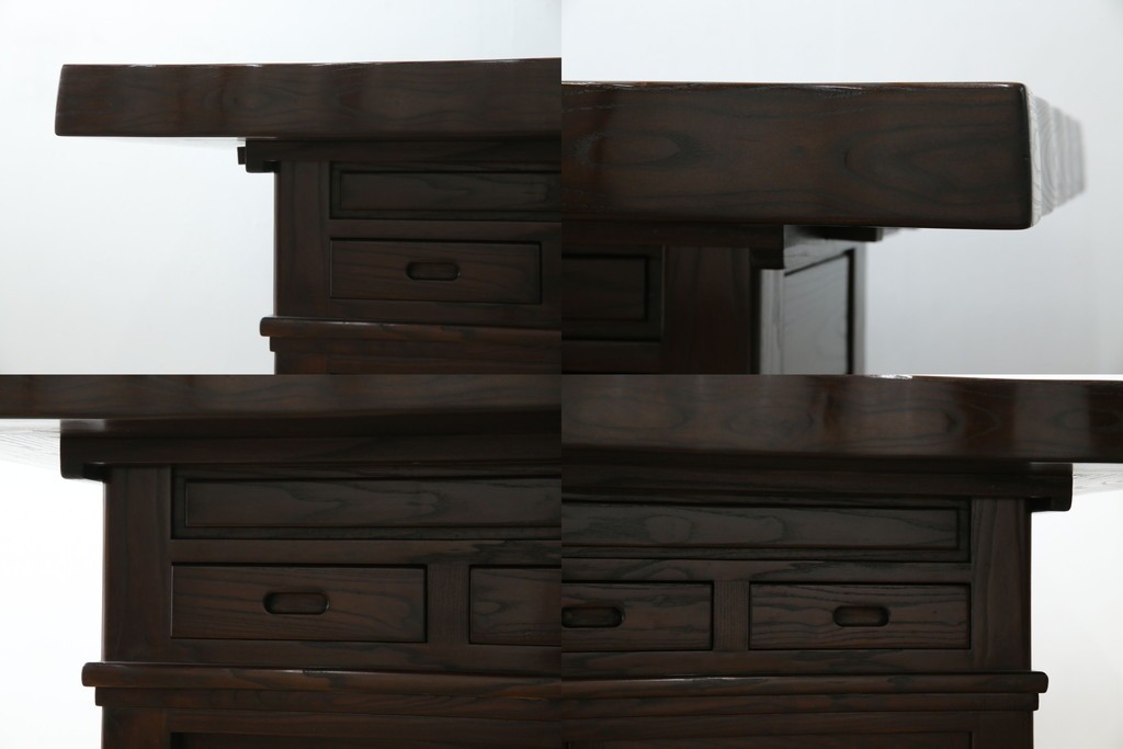 中古　広島県　博永家具　高級感漂う和モダンデザインが魅力の囲炉裏ダイニングセット　定価約134万円　(R-064836)