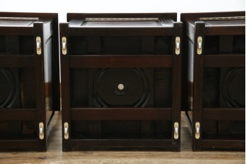 中古　広島県　博永家具　高級感漂う和モダンデザインが魅力の囲炉裏ダイニングセット　定価約134万円　(R-064836)