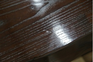 中古　広島県　博永家具　高級感漂う和モダンデザインが魅力の囲炉裏ダイニングセット　定価約134万円　(R-064836)